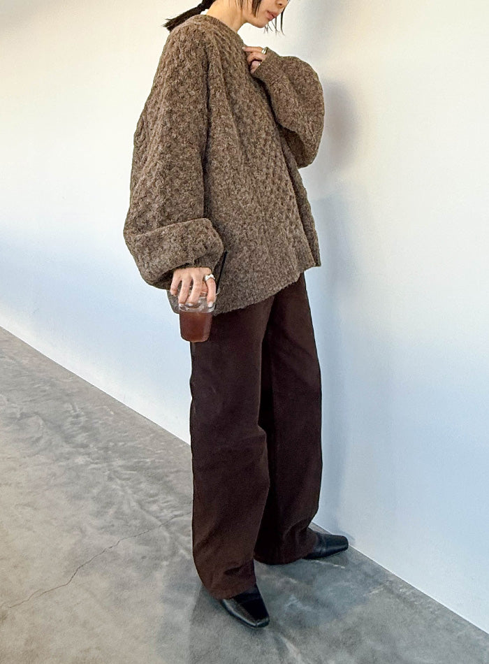 【サイズ展開あり】オーバーサイズハニカムニット【by SON】