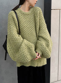 【サイズ展開あり】オーバーサイズハニカムニット【by SON】