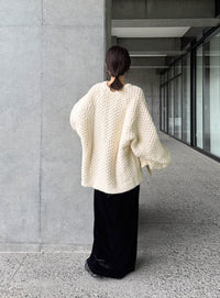 【サイズ展開あり】オーバーサイズハニカムニット【by SON】