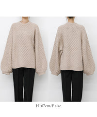 【サイズ展開あり】オーバーサイズハニカムニット【by SON】