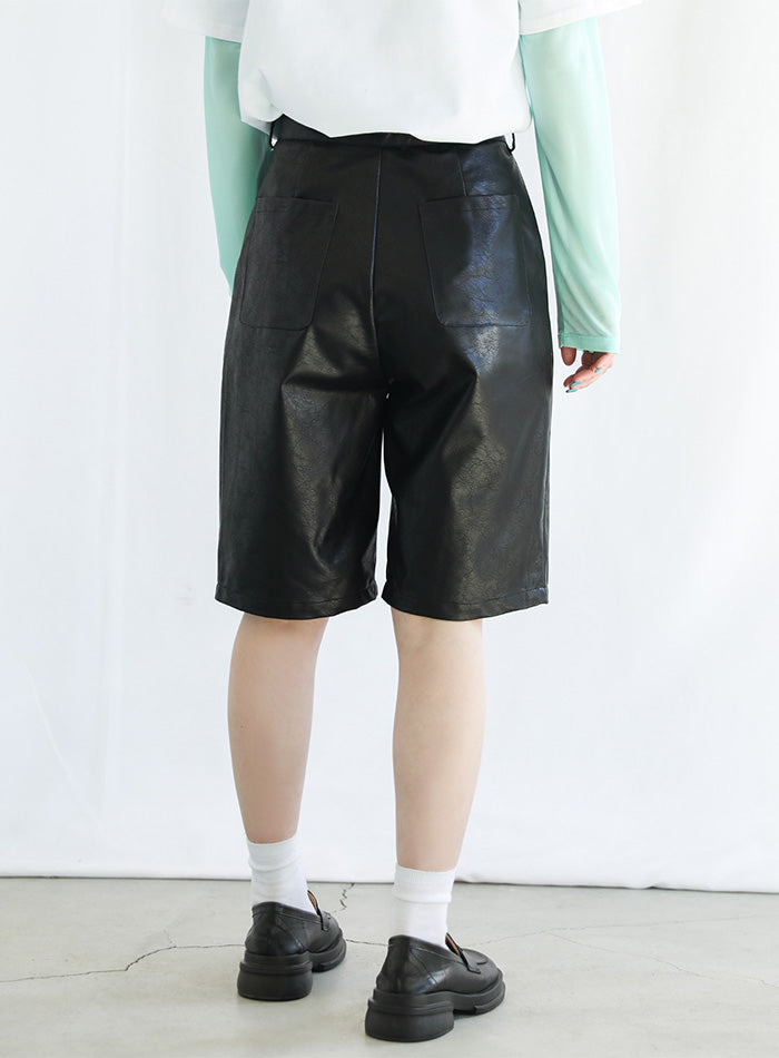 フェイクレザーハーフパンツ – SELECT MOCA