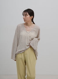 シンプルデザインテーパードパンツ