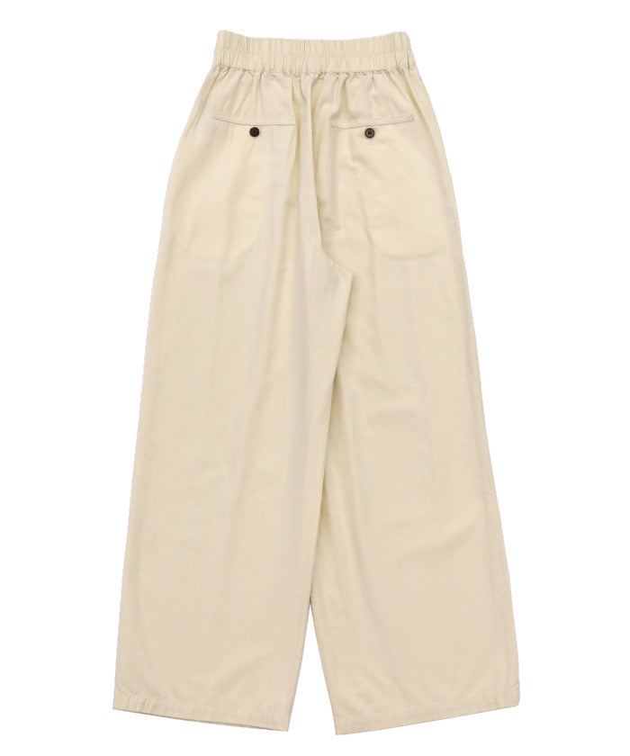 ベルトデザインワイドWタックパンツ