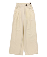 ベルトデザインワイドWタックパンツ