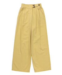 ベルトデザインワイドWタックパンツ
