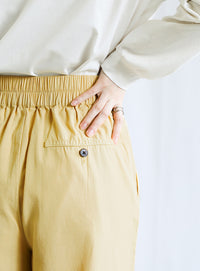 ベルトデザインワイドWタックパンツ