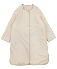 キルティングパイピングロングコート