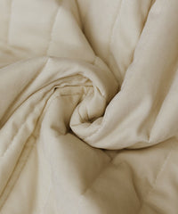 キルティングパイピングロングコート