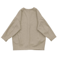 ノーカラーカットメルトンミドルコート【official限定】