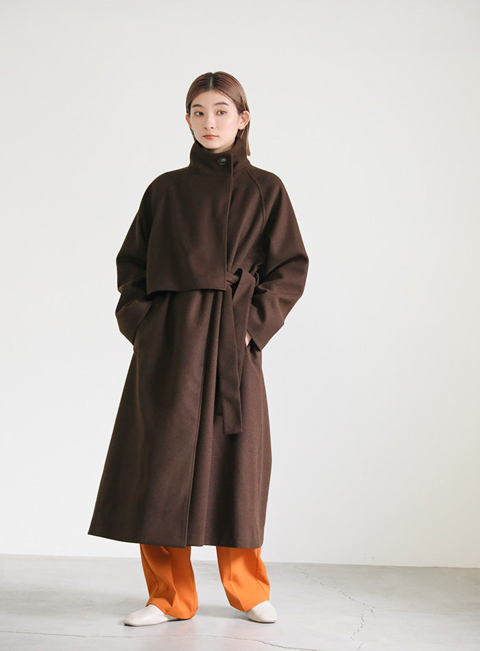 eaphi ケープ　ウールコート スタンドカラーフェイクウールケープコート【SALE】 – SELECT MOCA