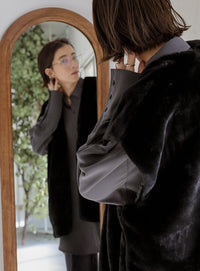 フェイクファーノーカラージレ