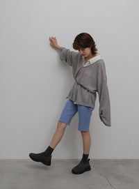 ストレッチリブハーフパンツ