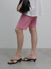ストレッチリブハーフパンツ