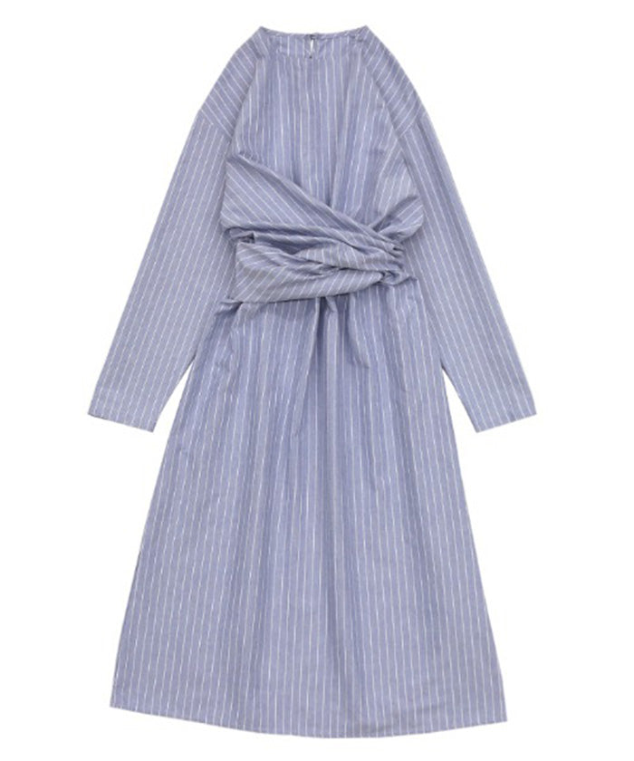 ウエストクロスストライプワンピース【SALE】