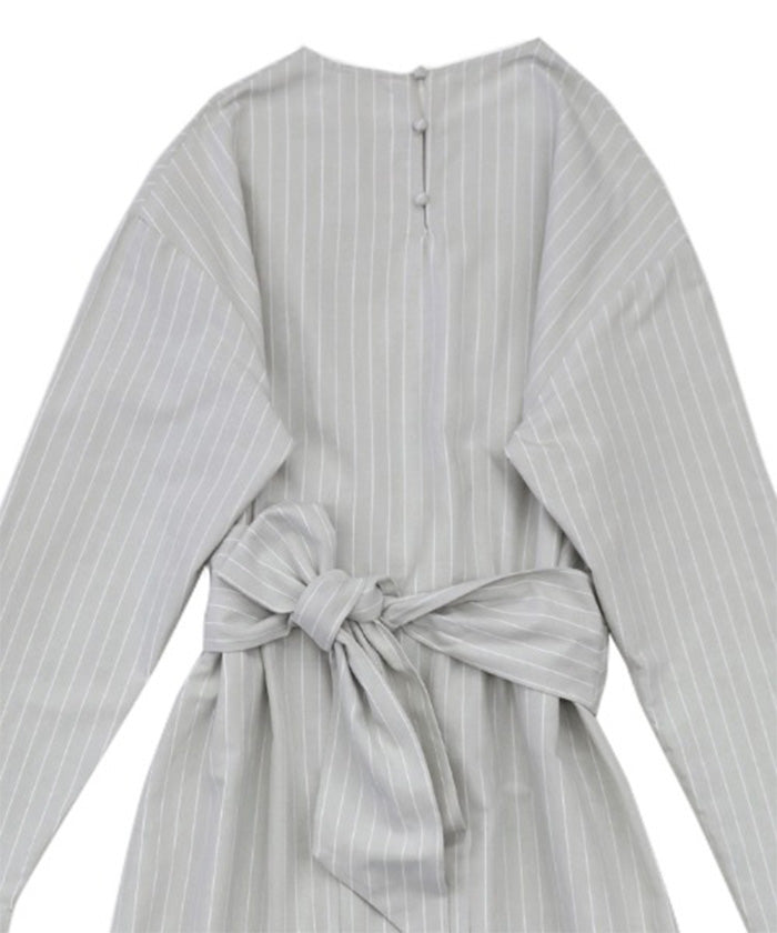 ウエストクロスストライプワンピース【SALE】