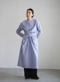 ウエストクロスストライプワンピース【SALE】