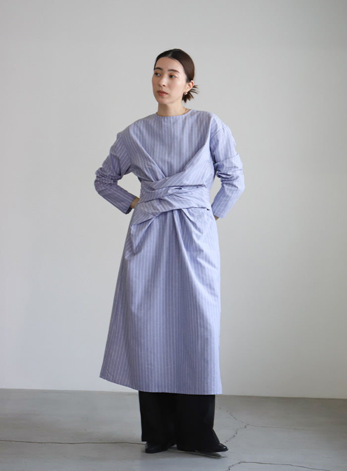 ウエストクロスストライプワンピース【SALE】