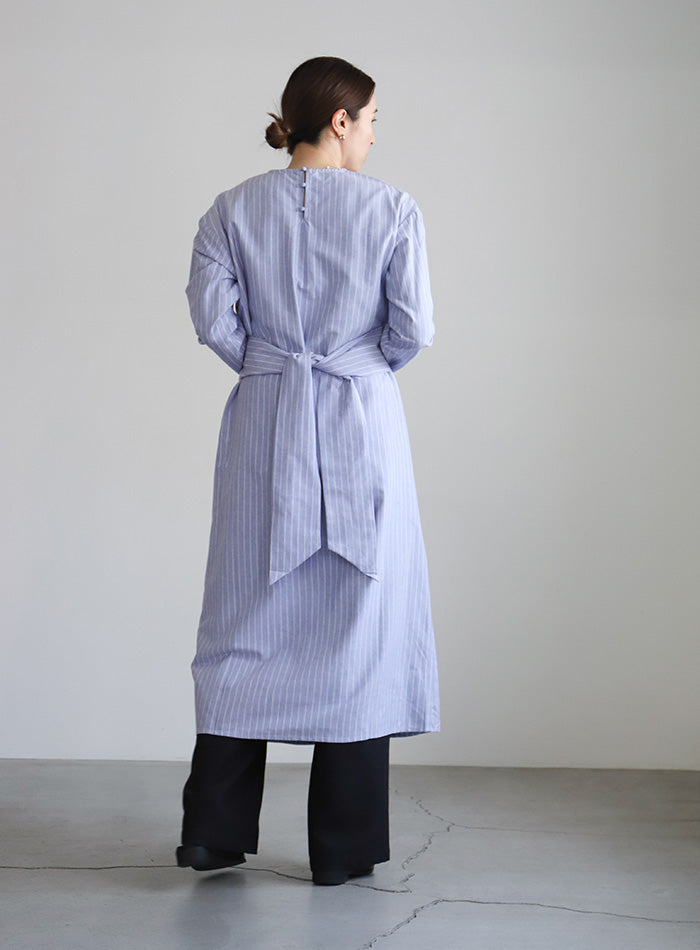 ウエストクロスストライプワンピース【SALE】