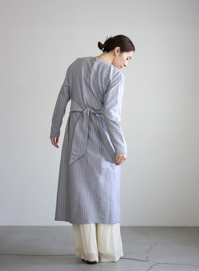 ウエストクロスストライプワンピース【SALE】