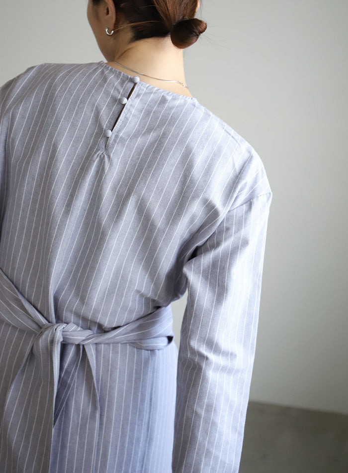 ウエストクロスストライプワンピース【SALE】