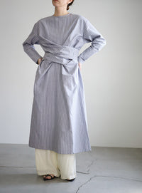 ウエストクロスストライプワンピース【SALE】