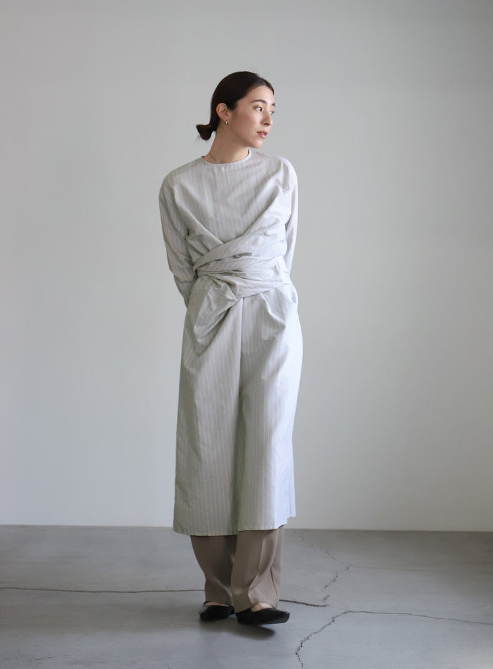 ウエストクロスストライプワンピース【SALE】