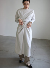 ウエストクロスストライプワンピース【SALE】