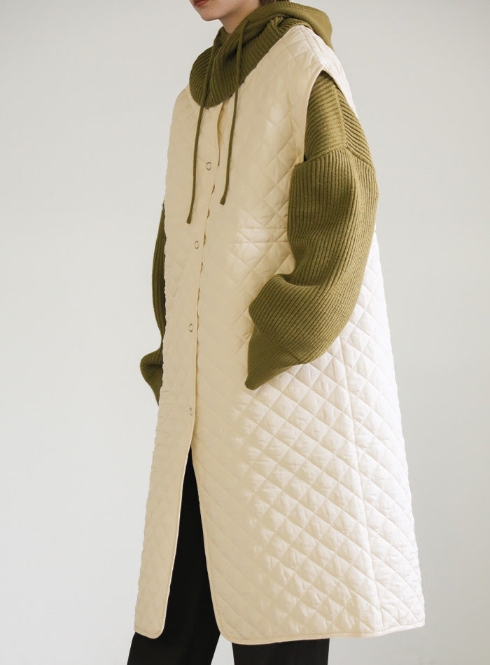 キルティングロングベスト – SELECT MOCA