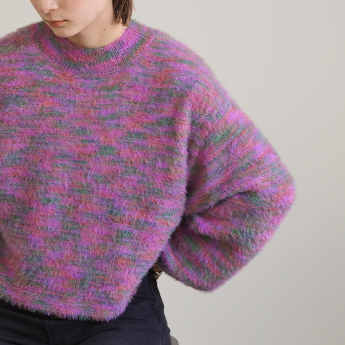 ミックスシャギーショートニット【SALE】