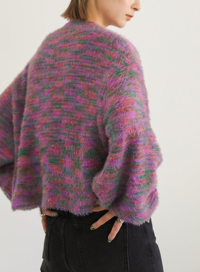 ミックスシャギーショートニット【SALE】