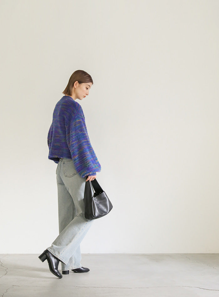 ミックスシャギーショートニット【SALE】