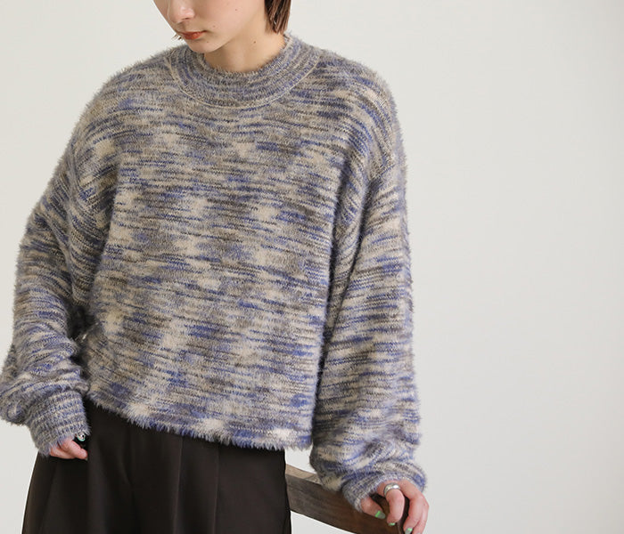 ミックスシャギーショートニット【SALE】
