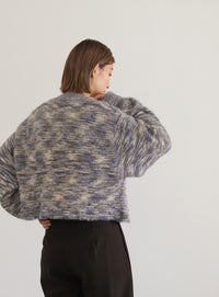 ミックスシャギーショートニット【SALE】