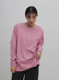 2WAYマシュマロタッチスナッププルオーバー