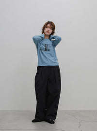 グラフィックプリントロングTシャツ