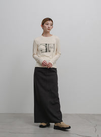グラフィックプリントロングTシャツ