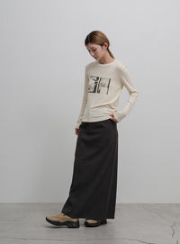 グラフィックプリントロングTシャツ