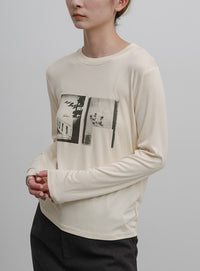 グラフィックプリントロングTシャツ