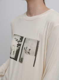 グラフィックプリントロングTシャツ