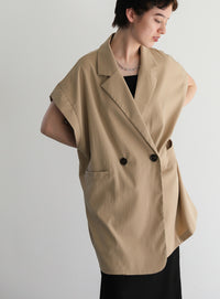 フレンチスリーブテーラードジャケット【SALE】