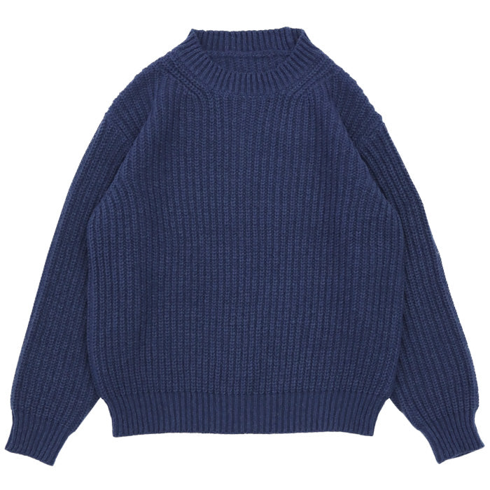 クルーネックローゲージメンズライクニット【SALE】