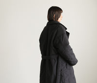 スタンドカラー中綿ロングコート【SALE】