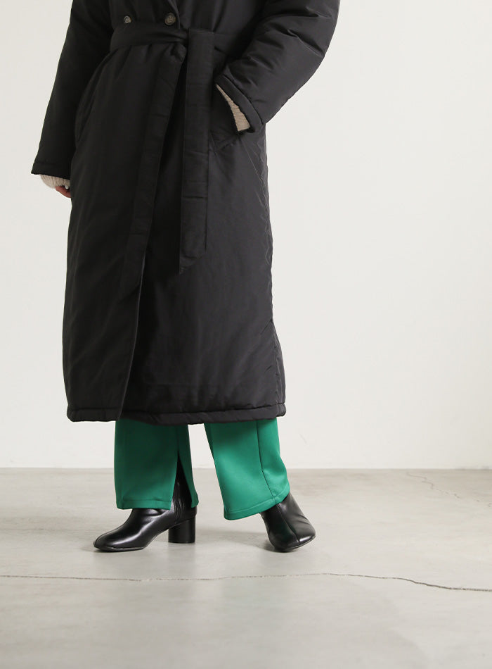 スタンドカラー中綿ロングコート【SALE】