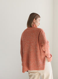 ボトルネックミックスニット【SALE】