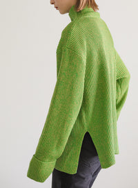 ボトルネックミックスニット【SALE】