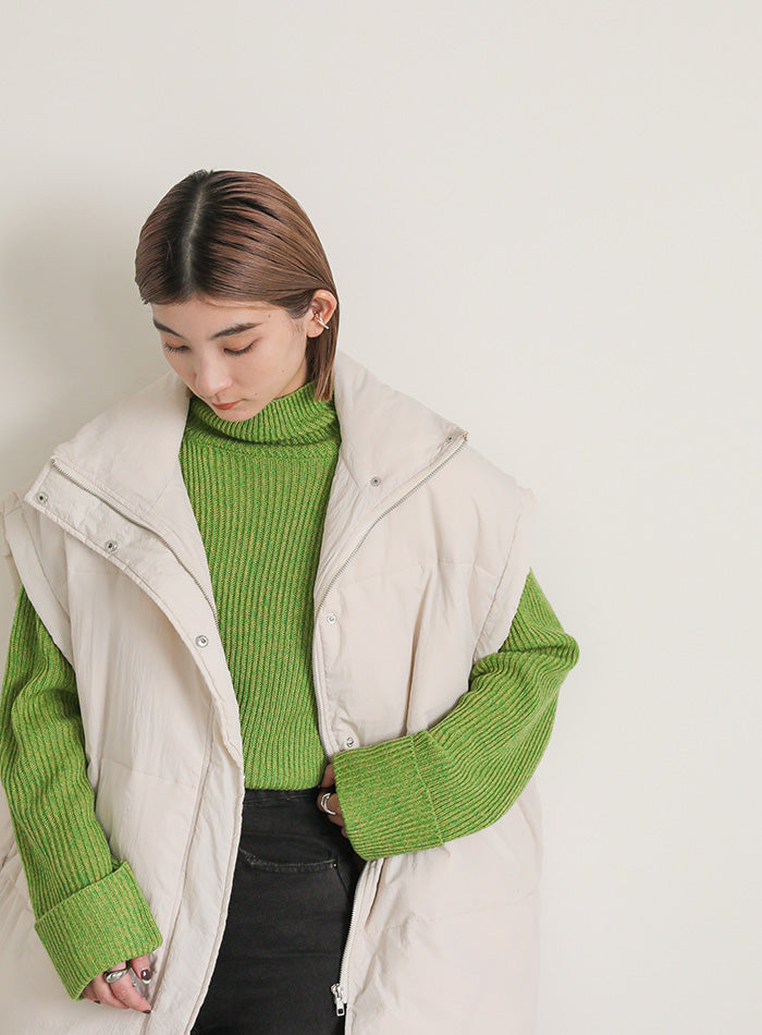 ボトルネックミックスニット【SALE】