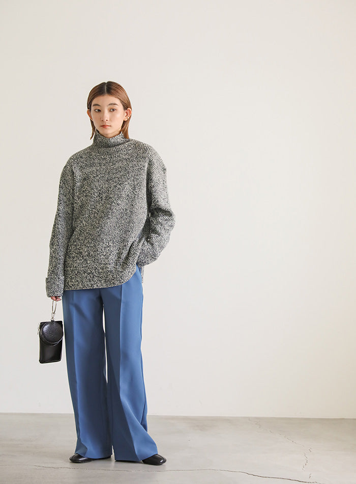 ボトルネックミックスニット【SALE】