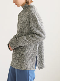 ボトルネックミックスニット【SALE】