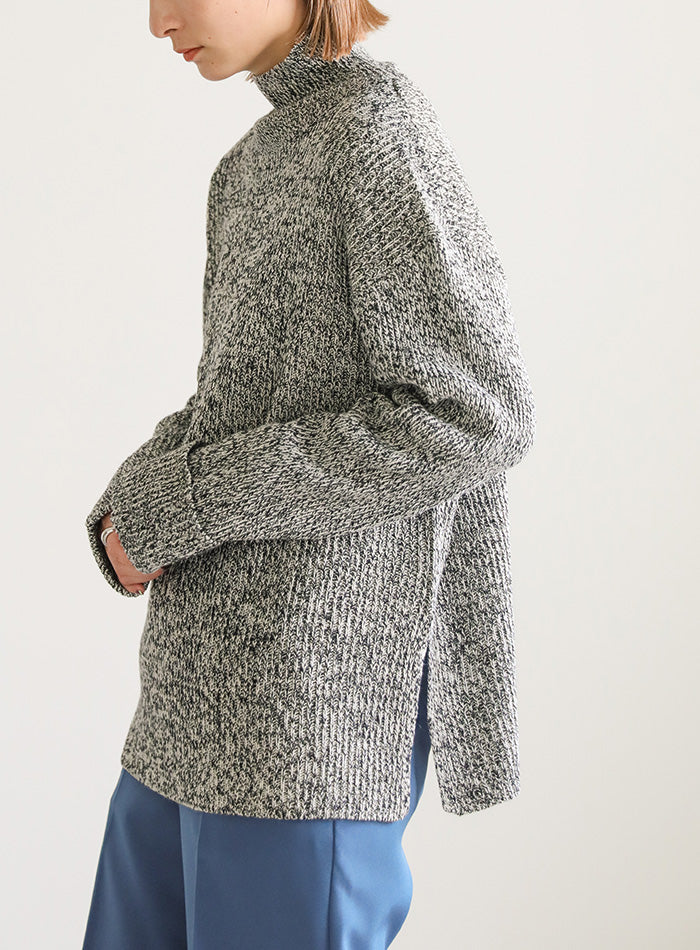 ボトルネックミックスニット【SALE】