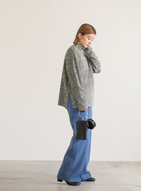 ボトルネックミックスニット【SALE】